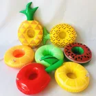 Small Cute Plastic Floating Cup Holder Pineapple Watermelon Flamingo Inflation Drink Holder