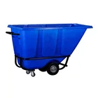 AG003 4 wheels 0.5yard standard duty rotomolding PE trolley cart,tilt truck