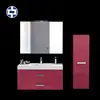 Family, hotel style special wine red color bathroom cabinet