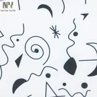 Nanyee Textile Black And White Simply Drawing Beautiful Print Fabric For Dress