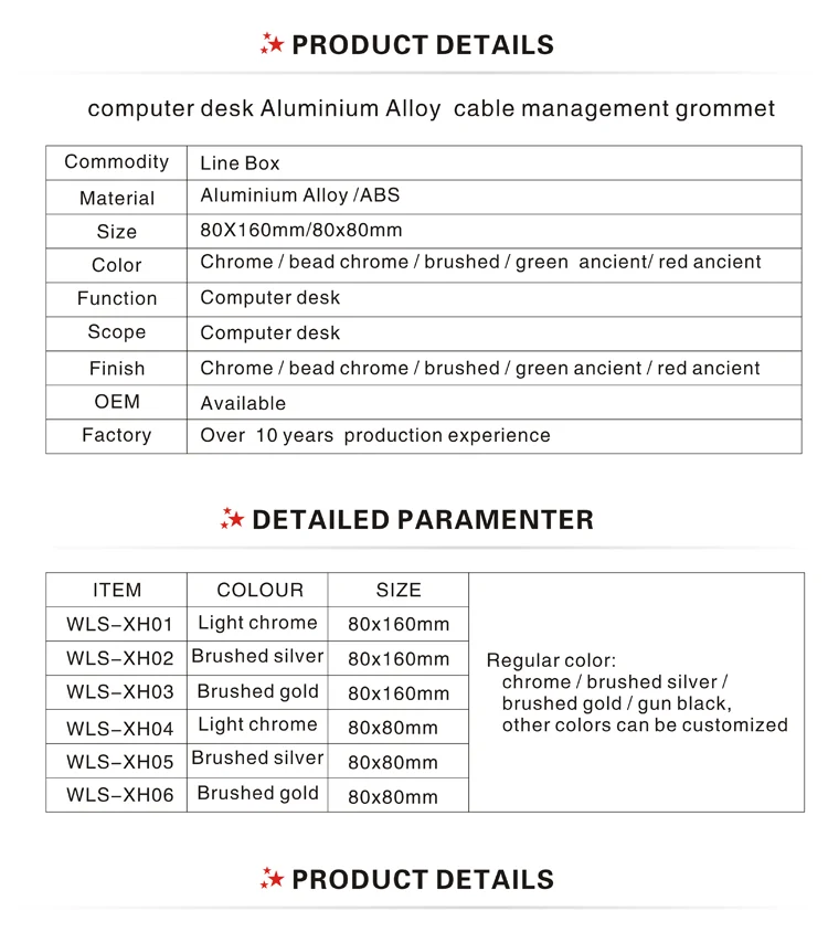 Computer Desk Aluminium Alloy Cable Management Grommet Buy Desk