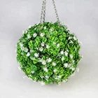 Wholesale tropical style eco-friendly artificial plants buxus ball for office decoration
