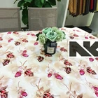 NK V025 PVC waterproof and moistureproof rectangular table cloth with varieties of flowers