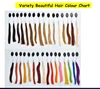 Branding human hair manufacturer suppliers colorful hair rings color chart