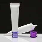 Customized logo Cosmetic Plastic Packaging Handcream Tube Or Travel Lotion Containers With Aluminum Covered Cap