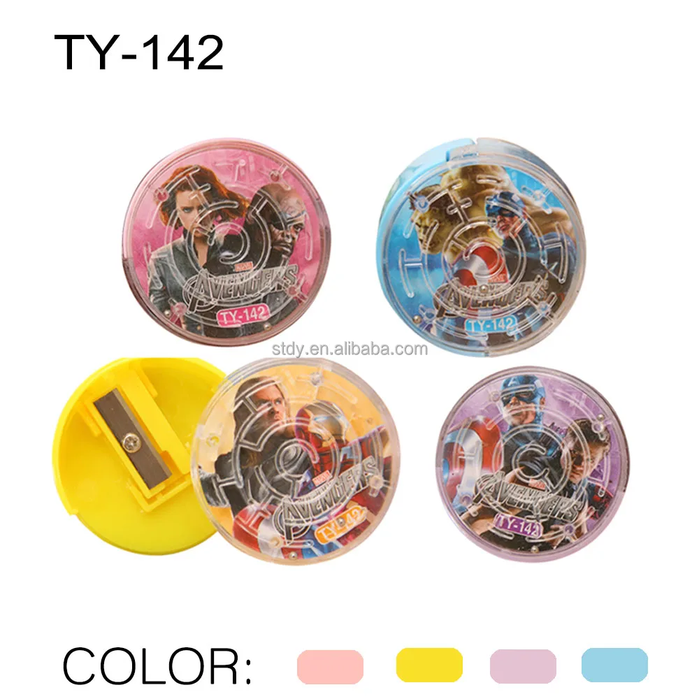 new style folding maze game round pencil sharpener for kids