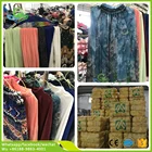 Japan lowest price used clothing ladies silk skirt top in guangzhou
