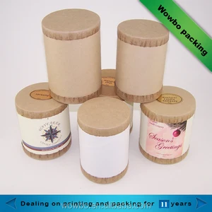 handmade recycle customized kraft paper tube gift packaging