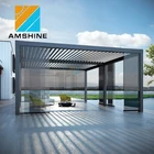 Outdoor aluminum canopy waterproof motorized terrace roof system garden patio cover