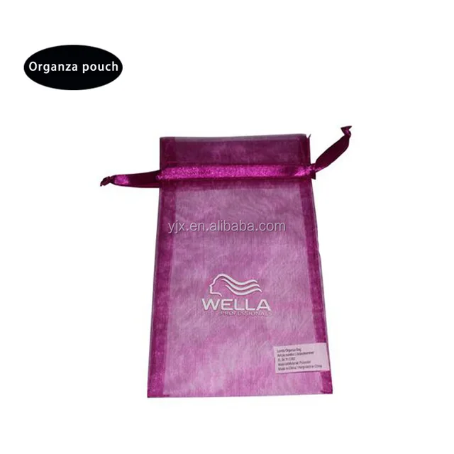 printed organza drawstring gift packaging pouches bags for