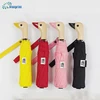 china manufacturer 3fold duck wood handle umbrella compact