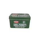 Custom Graphic Sweet Square Matt Coated Cookie Tin Can square christmas cookie tin