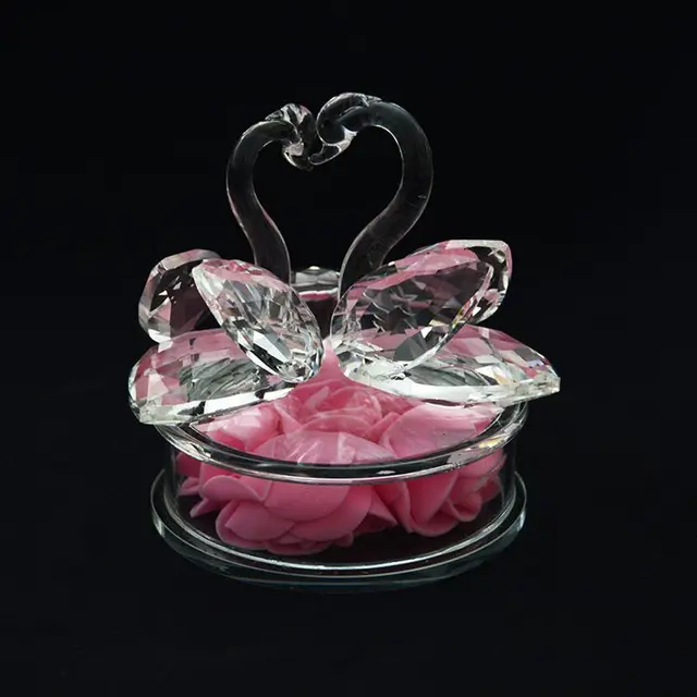 wholesale nice crystal swan for wedding gifts