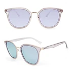 Italy Designed Big Sun Glasses Fashion Handmade Female Clear Polarized Flexible TR90 Sunglasses