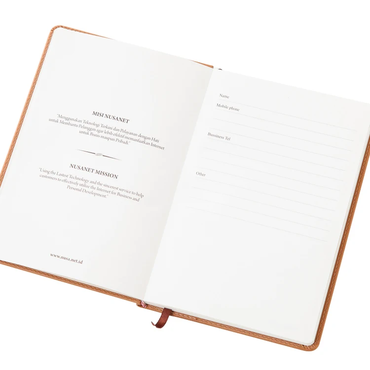 high quality promotion fashion leather notebook hardcover note