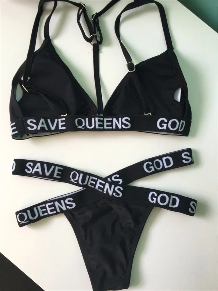 God Save Queen Bikini Bandage Women Swimsuit Biquini GoldSupplier