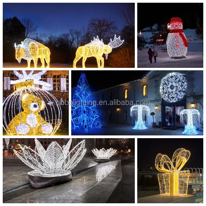 rohs approval led 3d motif gift box light christmas decoration