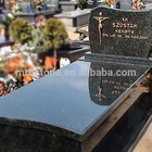 Verde Ubatuba Poland Style Black Color Chinese Granite Headstones