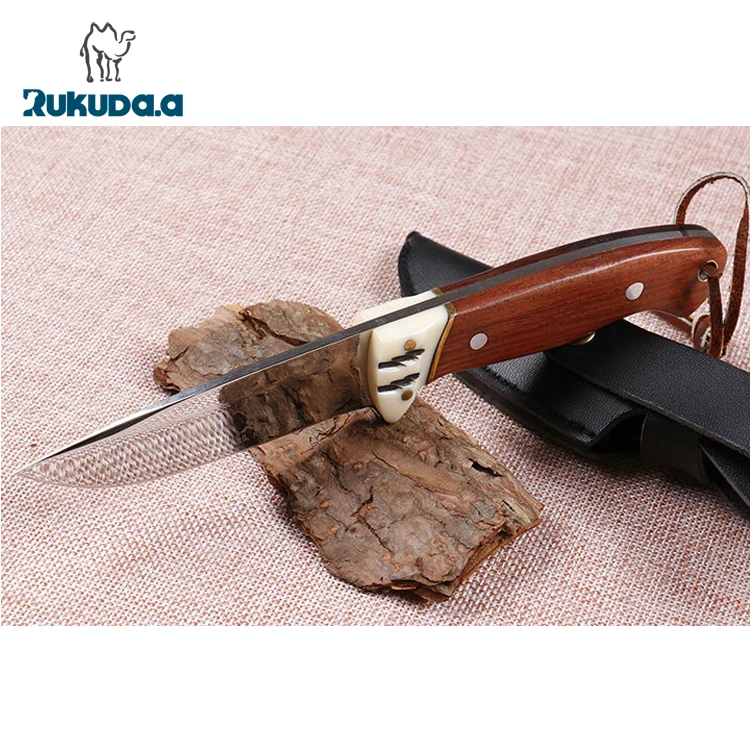 440 Fixed Blade Wood Handle Hunting Camping Army Knife.jpg