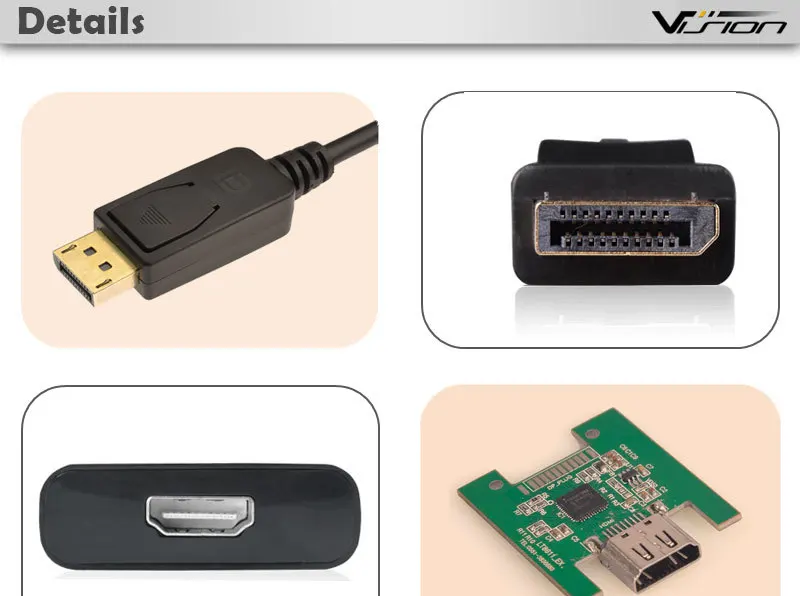 Displayport Display Port DP to HDMI Cable Male to Female HD 1080P High Speed - ANKUX.COM
