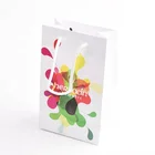 New Simple Design Custom Logo Shopping Use Kraft Paper Bag With Ribbon Handles