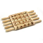 Animal and plant baking wood printing rolling pin