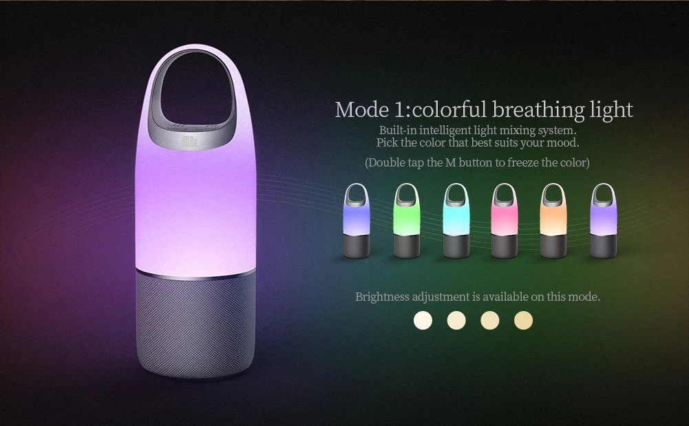 Nillkin MC3 led wireless bluetooth speaker with power bank and TF Card colorful music light 4.2 Bluetooth - ANKUX.COM