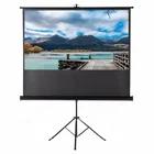 Hot sale 60'80'100'106'110'inch 16:9 white tripod projection screen