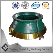 high manganese steel casting cone crusher bowl liner for cone crusher spares HP500 cones