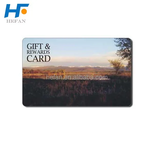 dual side color printing plastic gift card