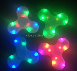 promotional gift plastic mini fidget spinner build in speaker