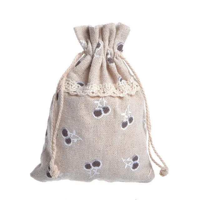 reusable cotton linen bags/linen bread bag with drawstring