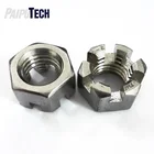 Cold Hex Nuts Bolts Custom Nut Bolt Cold Forging Stainless Steel Hex Slotted Nuts Castle Nut