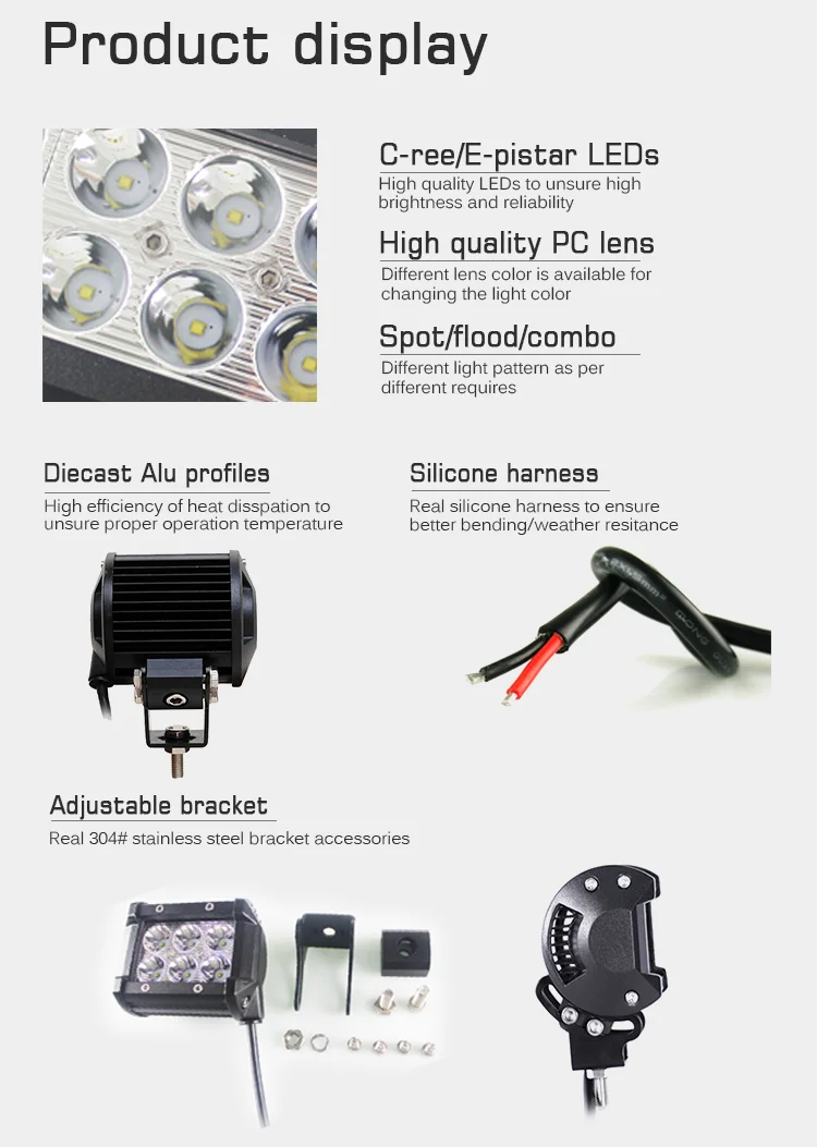 Quality supply 44 Inch Led Light Bar 288w for Van Camper Wagon Pickup ATV UTE SUV Boat 4x4 Jeep Offroad