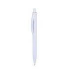 Simple white plastic ball pen with your full color logo