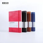 Fashion colored business writing leather A5 pu note book with elastic band