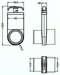 2.5" slice valve -2.5" spigot X 2.5"S