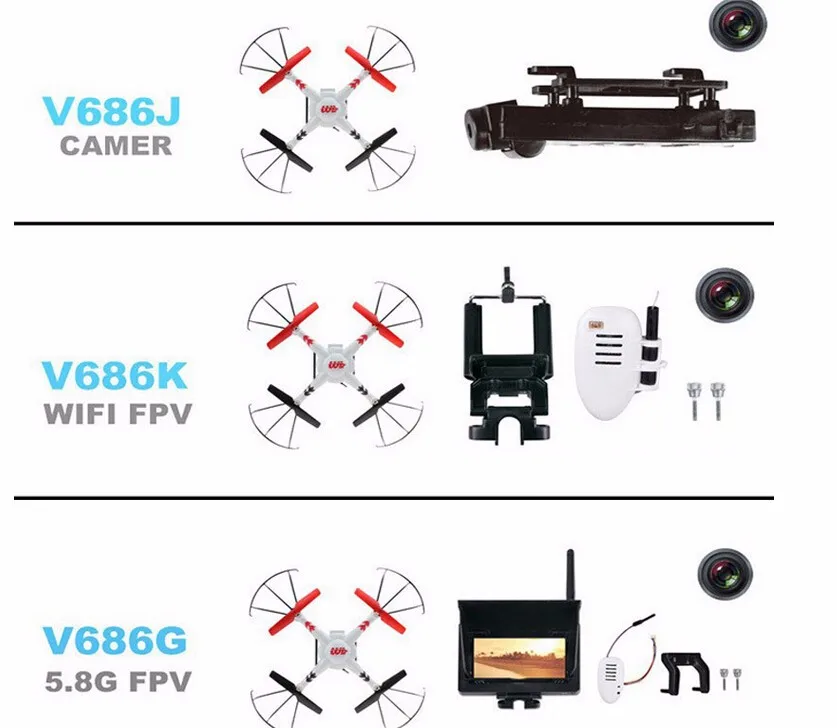WL V686 5.8G FPV DRONE WITH CAMERA VS JJRC V686