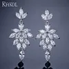 RAKOL high quality luxury style wedding bridal jewelry kashmiri cubic zirconia drop earrings E2168