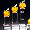 Exquisite custom apple shaped crystal award trophy