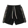 New style casual hip hop sports mens short pants streetwear blank men athletic camo side striped shorts