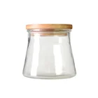 Large clear storage jar glass jar food airtight glass jars with lid
