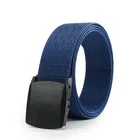 Fashion artificial custom made long cotton black ladies canvas belt