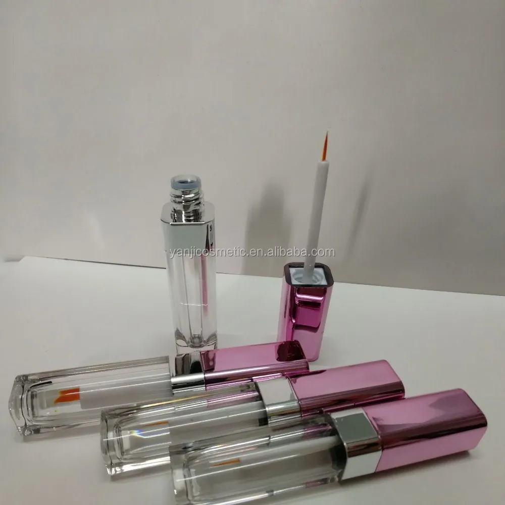 clear plastic cosmetic eyelash growth serum tube packaging