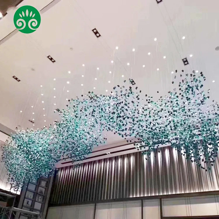 Customized Glass Special-shaped Lamp Gem Chandelier Hotel Project Lighting