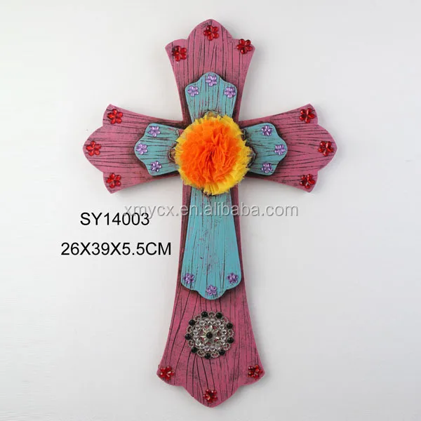 church craft decors resin large wood crosses wholesale