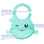 2019 Hot style Custom Waterproof Baby Bibs Soft silicone bandana drool bibs