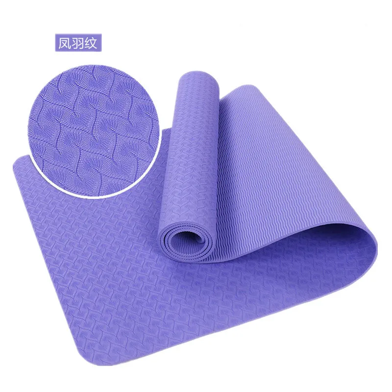 8mm Thick 72-inch Long Ero Friendly TPE High Density Anti-tear Non-slip Yoga Mat Eercise Mat Hot Yoga Eercise Fitness Pilates