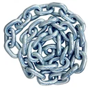 white and blue zinc Galvanized DIN5685 steel short ring link chain