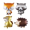 Woodland animal helium balloons baby shower birthday party supplies fox Hedgehog squirrel Raccoon foil balloons party supplies